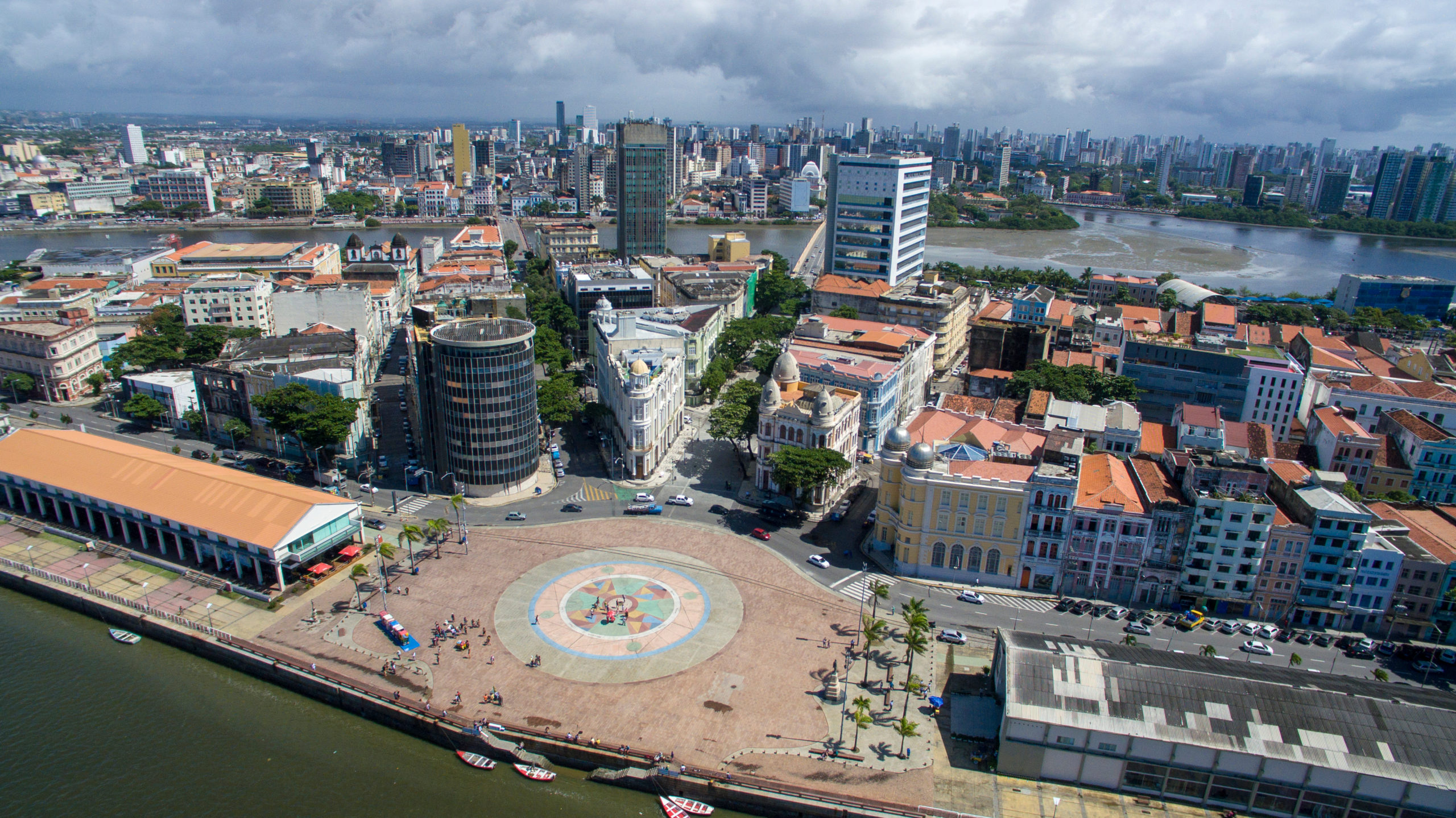 Skyline from the city of Recife Brazil from above